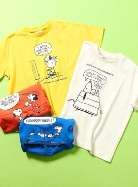 Chookids日本代购 BREEZE 2026夏 童装 PEANUTS史努比合作短袖T恤