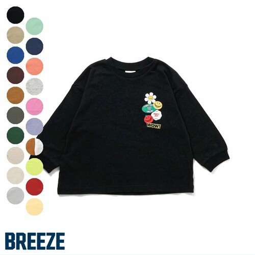Chookids日本代购 BREEZE 2026秋 童装 20色多图案纯棉长袖T恤