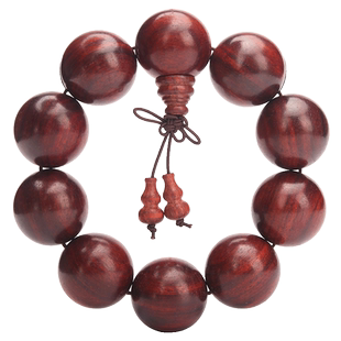 赞比亚血檀手串媲美印度小叶紫檀2.5cm男女款士文玩佛珠手链饰品