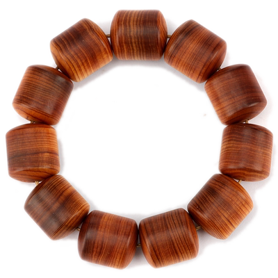 太行陈化崖柏桶珠手串高油密佛珠