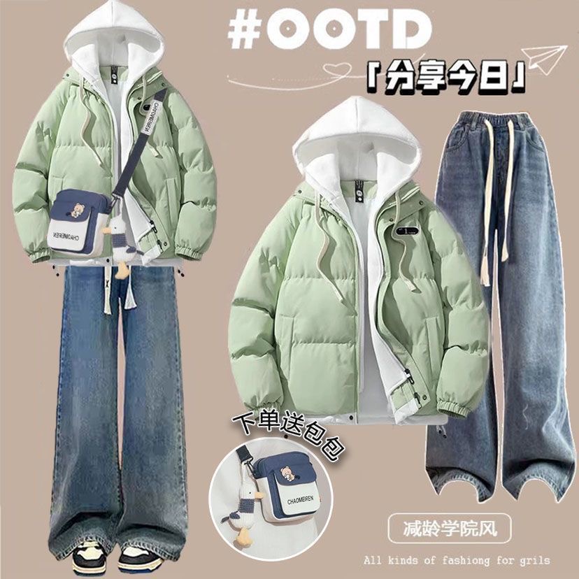 冬季搭配一整套女大童初