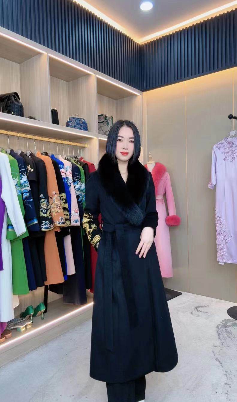 25190秋冬新款中式国风绣龙中长款气质秋冬双面大衣,女装/女士精品,毛呢外套,淘宝优惠券,粉丝福利购,淘宝优惠卷