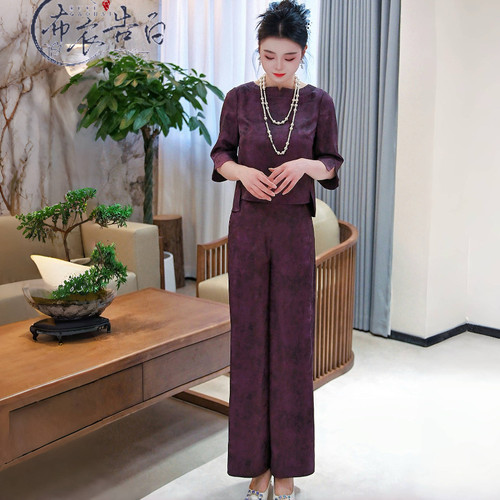 BYGB【陌上秋至】-2025新款新中式国风收腰显瘦套装2861