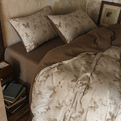 全棉纱布双层纱四件套