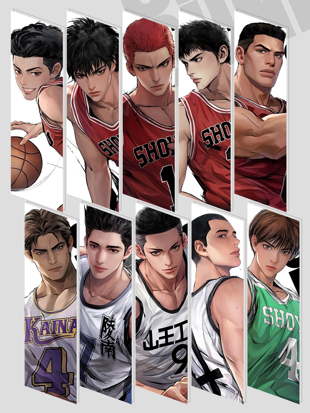 【灌篮高手SLAMDUNK】同人周边套组色纸BY-田宇 模玩/动漫/周边/娃圈三坑/桌游 动漫徽章/立牌 原图主图