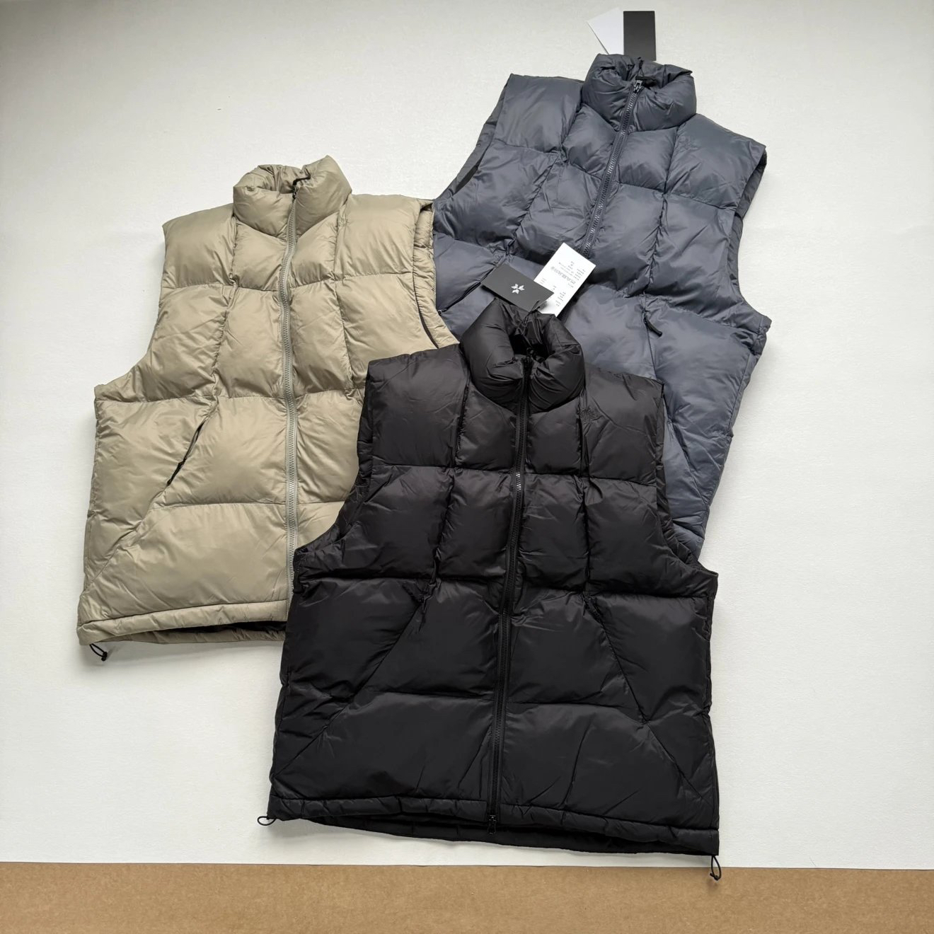 日系GDW PERTEX刺绣Logo轻量保暖羽绒棉棉服马甲背心外套男女同款