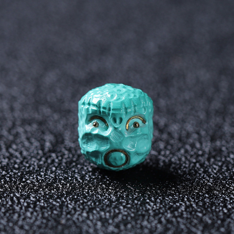 绿松石阿呆星月菩提手串背云原矿