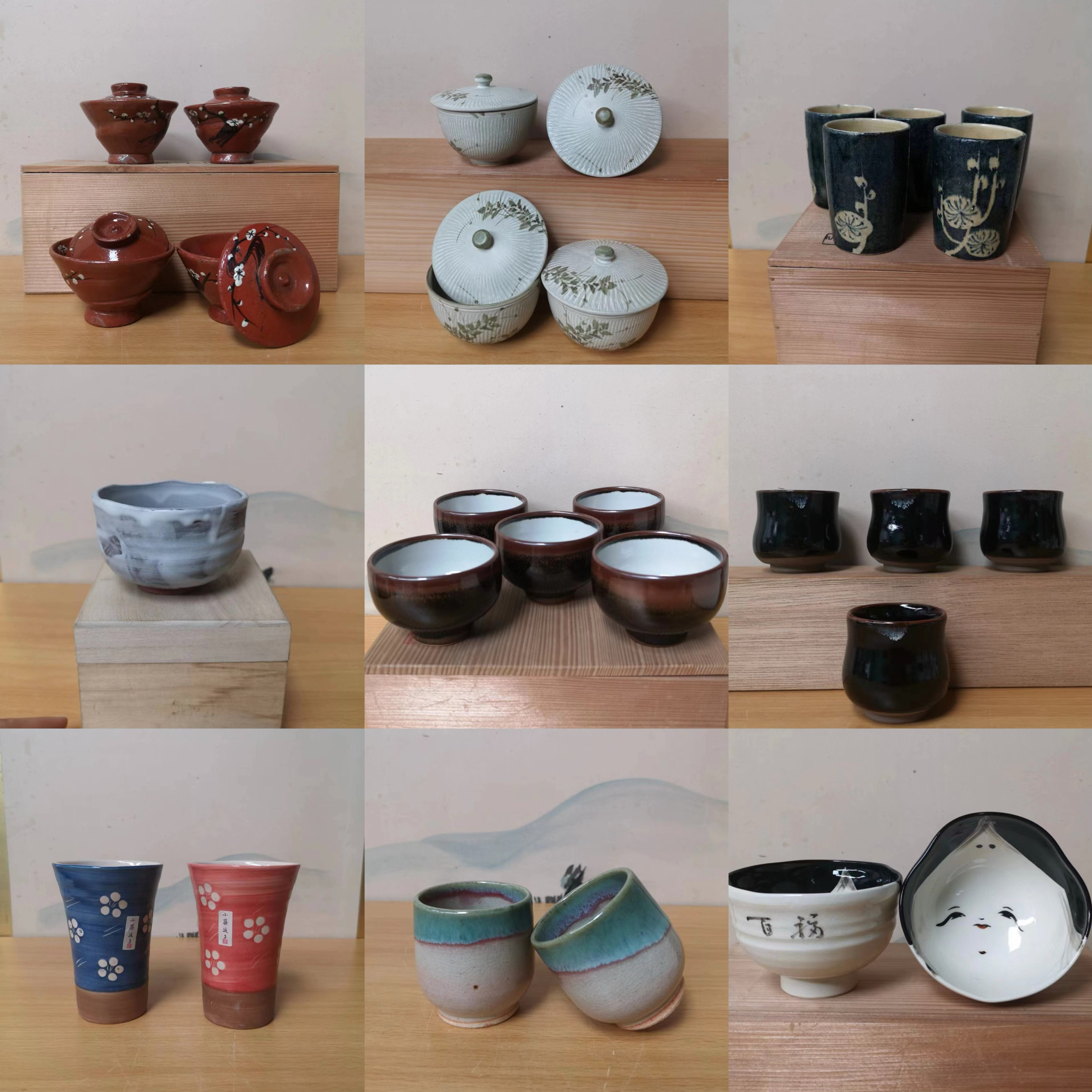 日式进口茶杯侘寂风 粗陶茶具朱泥 萨摩 备前 志野烧茶盏对杯等