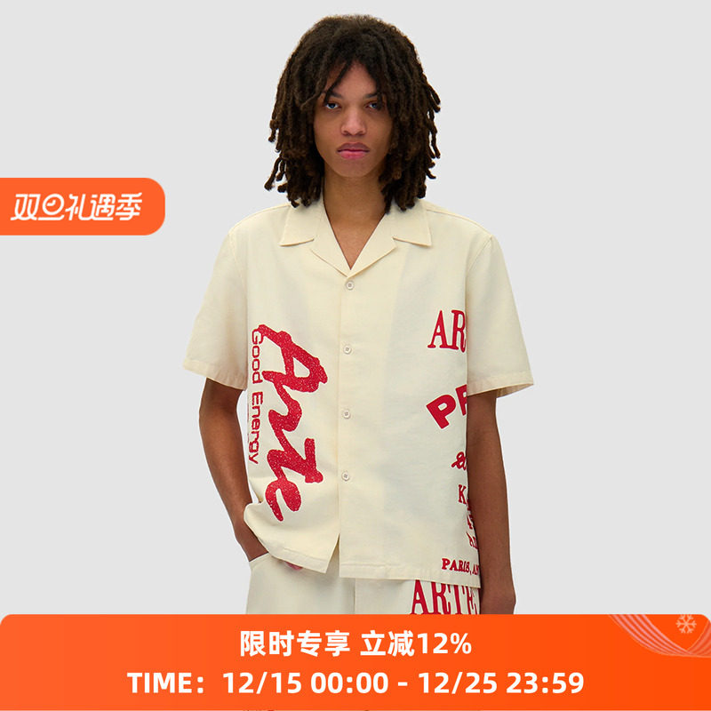 Arte RED PRINT SHIRT 印花宽松短袖衬衫