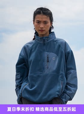 WHEELSandWIND半拉链套头衫