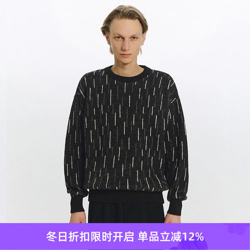 Markaware RAIN DROP PATTERN JUMPER手工缝制雨滴图案羊驼毛毛衣