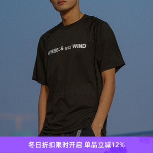 速干LOGO运动短袖 WHEELS 男女款 WIND 圆领T恤 and