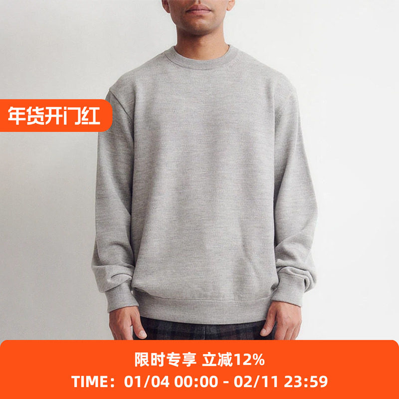 DIGAWEL 百分百美利奴羊毛防缩处理复古风圆领衫卫衣,男装,卫衣,淘宝优惠券,粉丝福利购,淘宝优惠卷