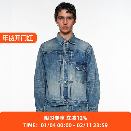 marka TYPE-1 DENIM JACKET 有机棉水洗牛仔夹克外套