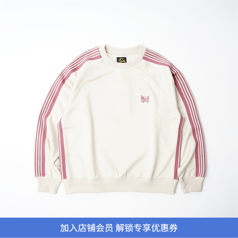 Needles Track Crew Neck Shirt 蝴蝶刺绣女装圆领运动卫衣