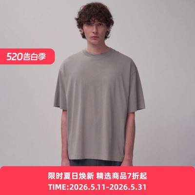 ATON FRESCA PLATE LOOSE FIT T-SHIRT印度厚实苏文棉宽松廓形T恤