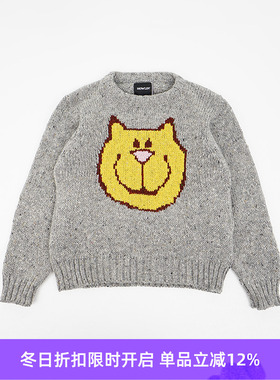 Howlin SMILING FACES 女装笑脸羊毛马海毛圆领毛衣