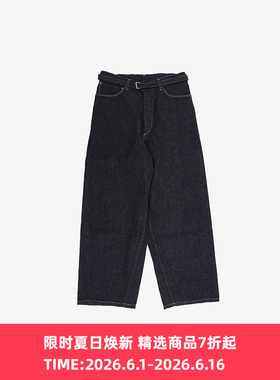 blurhms 12.9oz Denim Bias Belted Pants 立体剪裁牛仔裤