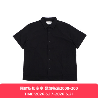 YAECA Relaxed Square S/S(Man) 男装宽松廓形棉丝混纺短袖衬衫