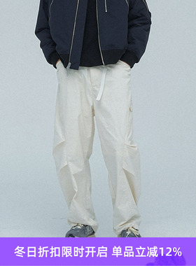 PRIMEE 男女款立体剪裁伞兵休闲长裤