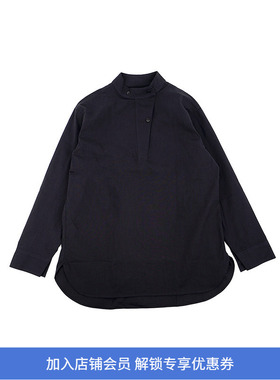 STUDIO NICHOLSON HALF PLACKET GRANDAD COLLAR女装立领垂坠衬衫