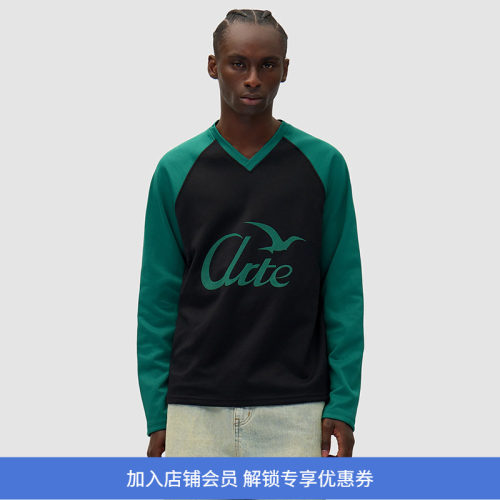 Arte BIRD LOGO LONGSLEEVE 印花长袖V领T恤