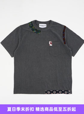 NOMA TEXTILE Patchwork Garment Dyed Tee Shirt成衣染色拼接T恤