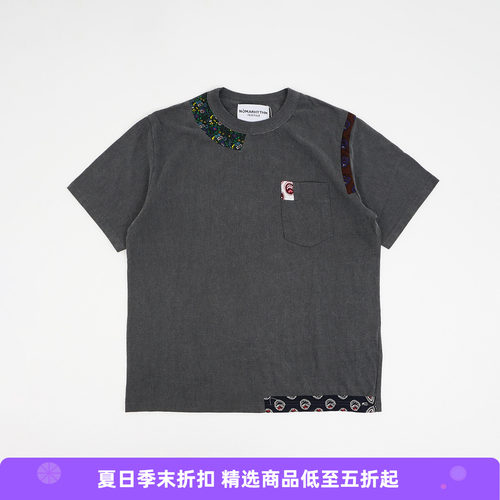 NOMA TEXTILE Patchwork Garment Dyed Tee Shirt成衣染色拼接T恤