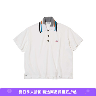 kolor BEACON Tee 拼接领廓形短袖POLO衫