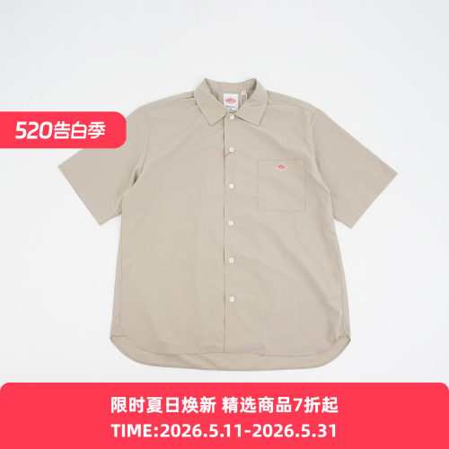 DANTON WORK SHIRT S/S 男装纯棉府绸短袖工装衬衫