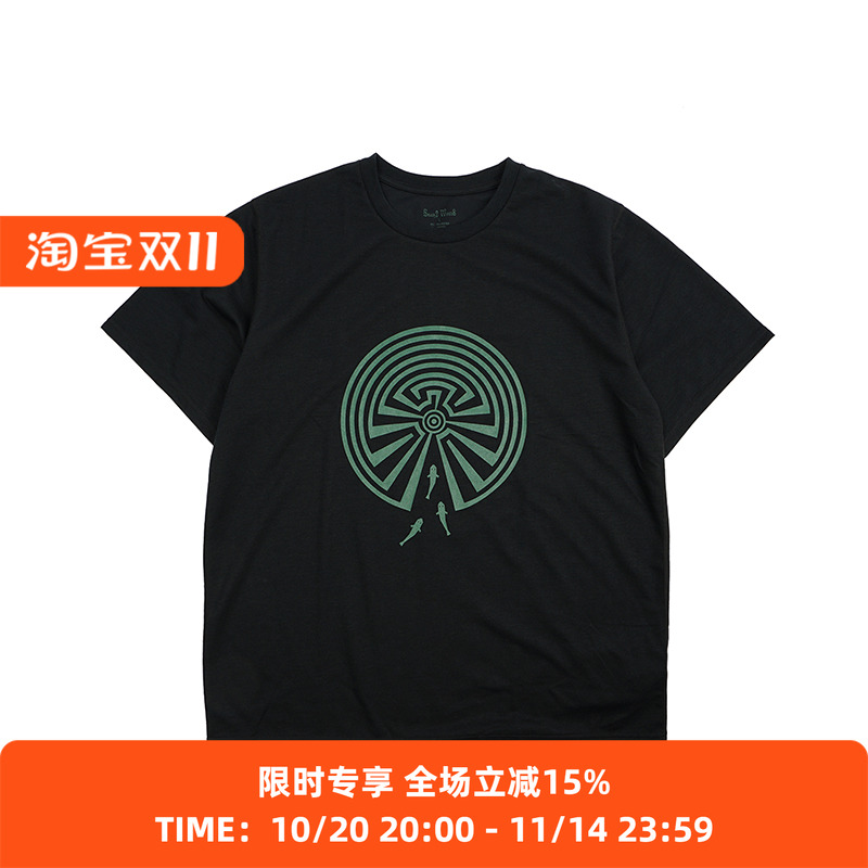 SOUTH2WEST8迷宫印花圆领短袖T恤