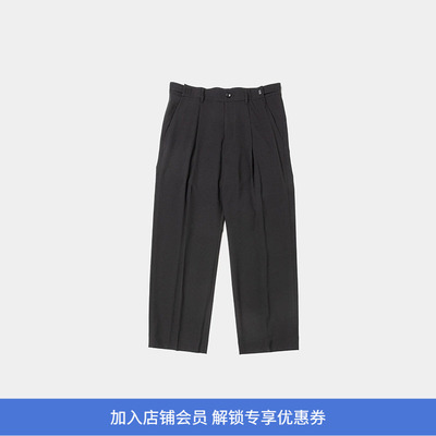 meanswhile Adjustable Basic Slacks 抗皱易打理速干亚麻长裤