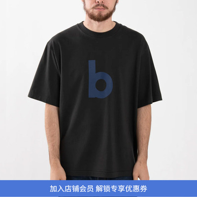 blurhms bd Print Tee WIDE 天竺棉复古宽松印花圆领短袖T恤