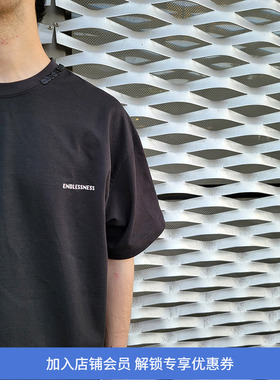 endlessness 印花LOGO短袖T恤 男女圆领纯色TEE