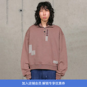 mfg GEO PULLOVER Story 男女中性款 复古半拉链拼接串珠卫衣