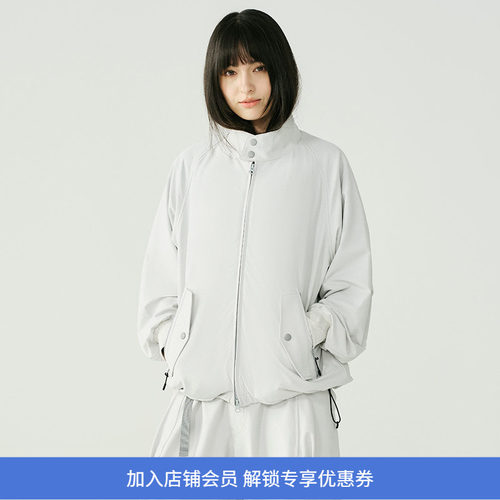 WHEELS and WIND 男女中性款机能性透气防泼水哈灵顿夹克外套