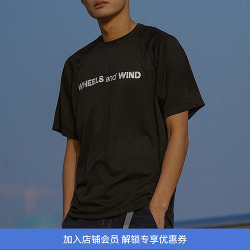 WHEELSandWIND运动短袖圆领T恤