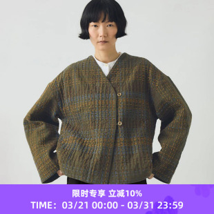 Kantha 女装 Tweed Jacket 无领刺子绣棉服 Cotton TOAST