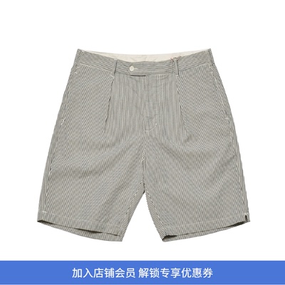 Engineered Garments Sunset Short EG 条纹泡泡纱复古工装短裤