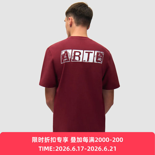 Arte Faded Back Print T-shirt 做旧印花圆领短袖T恤
