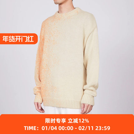Markaware JUMPER FOGGY DYEING 秘鲁羊驼毛天然染色圆领套头毛衣