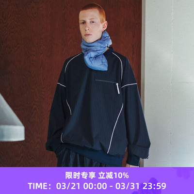 F/CE PINSTREAM PULLOVER SHIRT 机能性套头衫 V领长袖衫