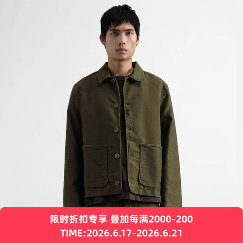 YMC GROUNDHOG JACKET 男装法国绒棉工装夹克外套