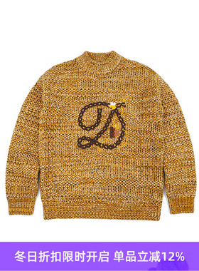 Drole De Monsieur La Maille D tresse 字母刺绣复古针织毛衣