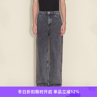 黑色水洗破坏直筒牛仔长裤 Denim 男装 Trousers HOLZWEILER