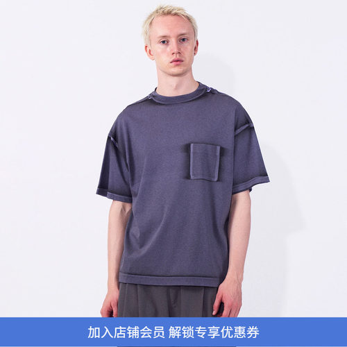 YOKE All-over Pigment Printed T-shirt手工制艺术家涂鸦短袖T恤