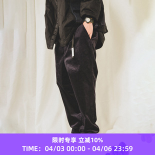 TAPERED PRIMEE CORDUROY LOOSE PANTS灯芯绒宽松锥形九分休闲裤