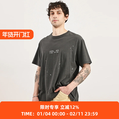 orslow T-SHIRT ORSL JPN PRINT (UNISEX) 复古水洗泼墨做旧T恤