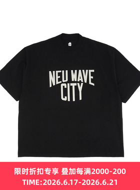 is-ness NEU WAVE T-SHIRT 音乐系列廓形圆领短袖T恤