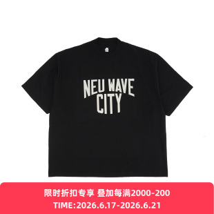 is-ness NEU WAVE T-SHIRT 音乐系列廓形圆领短袖T恤
